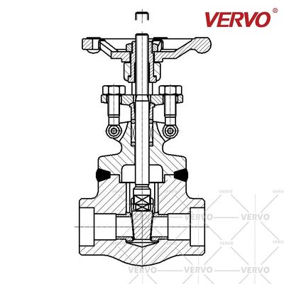 1/2 Inch Socket Welded Solid Wedge Gate Valve 800 LB Metal Seat Asme B1.20.1